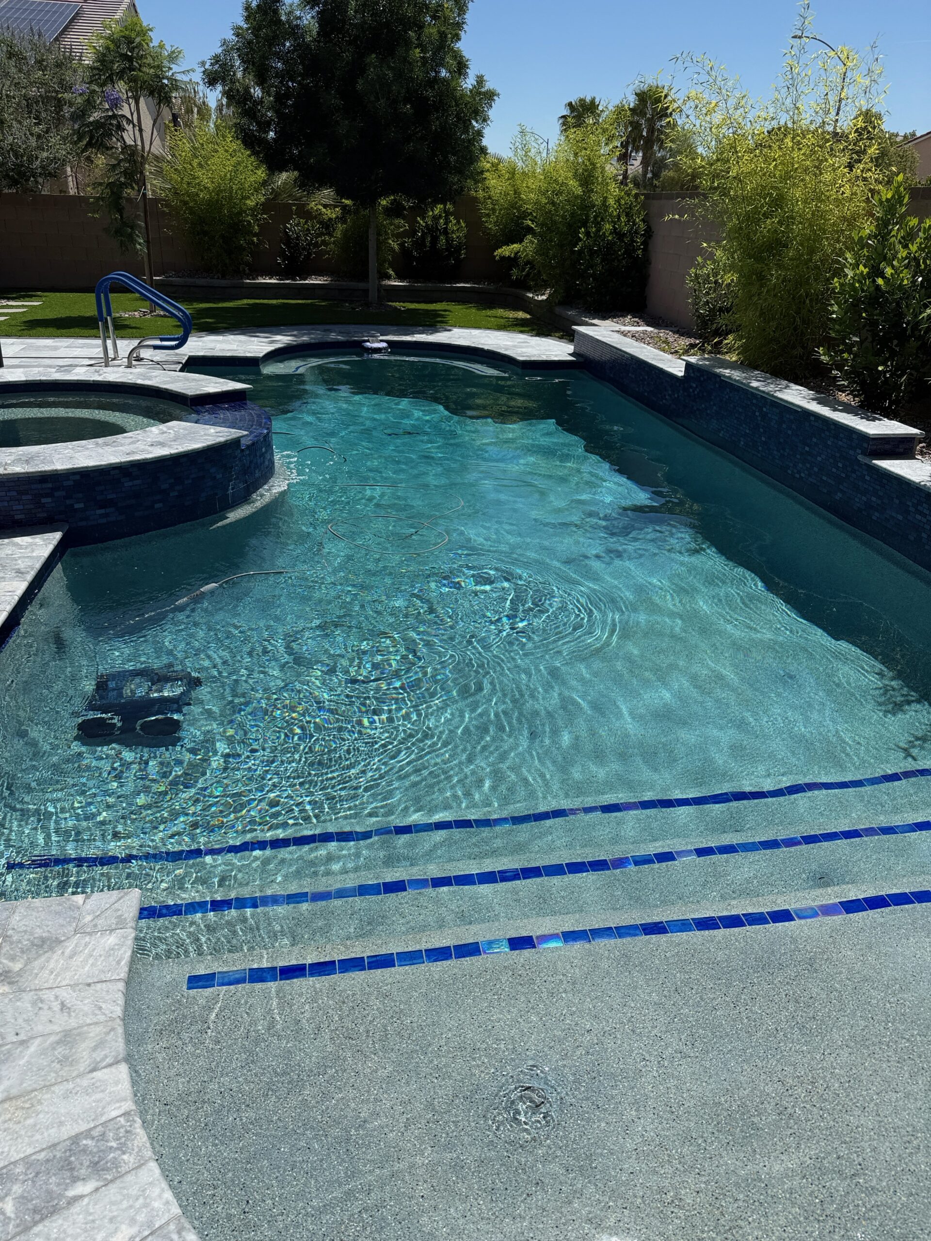Pool and spa combination at a Las Vegas luxury property in The Ridges Summerlin
