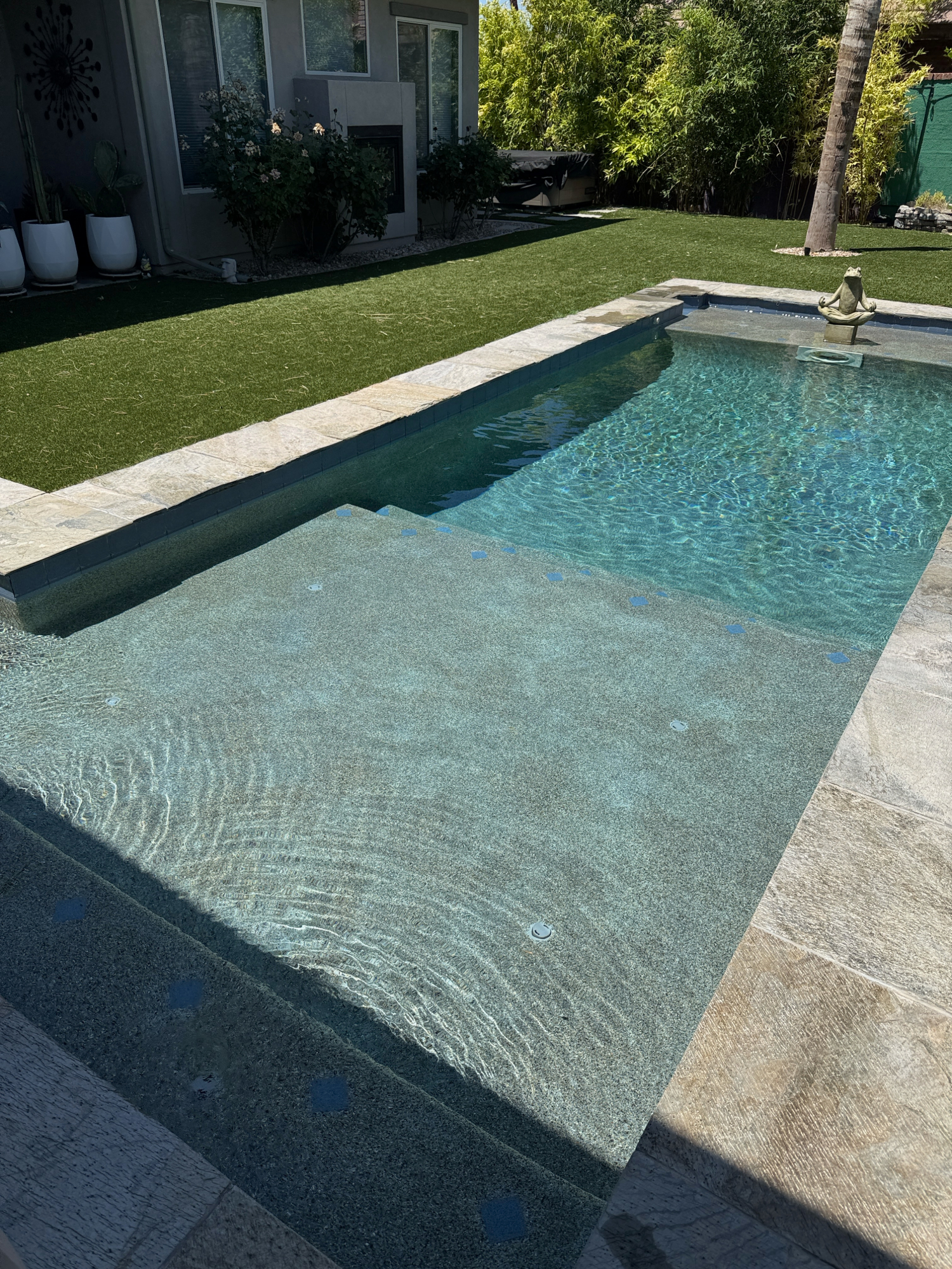 Crystal clear Las Vegas pool serviced by Nearby Pool Service