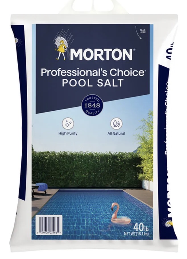 Example of a bag of pool salt